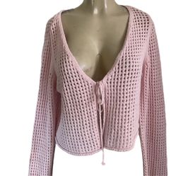 Cardigan Knitted Sweater Size Large New 