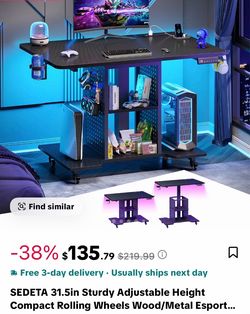 Adjustable black desk