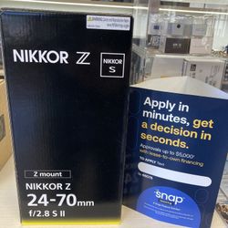Nikon Z 24-70mm F2.8 S II Z Mount For Limited Time Only At Downey Camera 