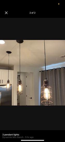 Industrial Mid Century Caged Pendant Lights