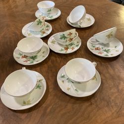 Mitake Fine China Tea Cups And Saucers 