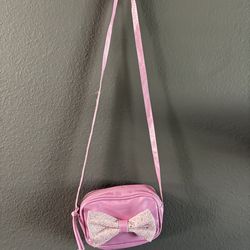 Glitter Pink Bow Purse