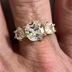 New CZ gold filled wedding ring size 9