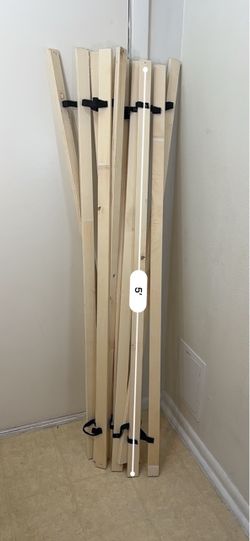 Wooden Bed Slats with Straps..