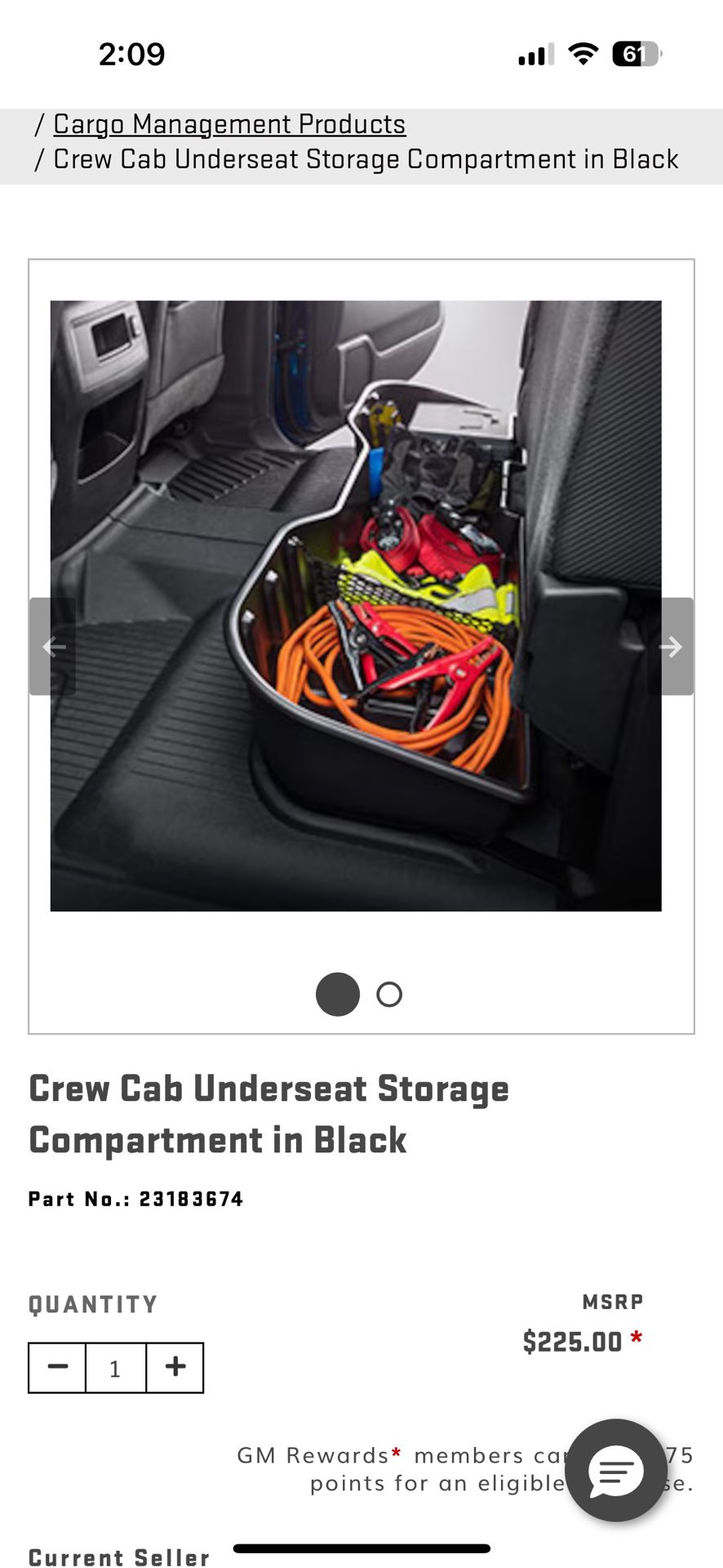 Back  Under The Seat Storage  