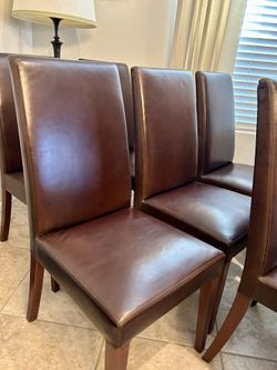 Pottery barn dining chairs leather new arrivals