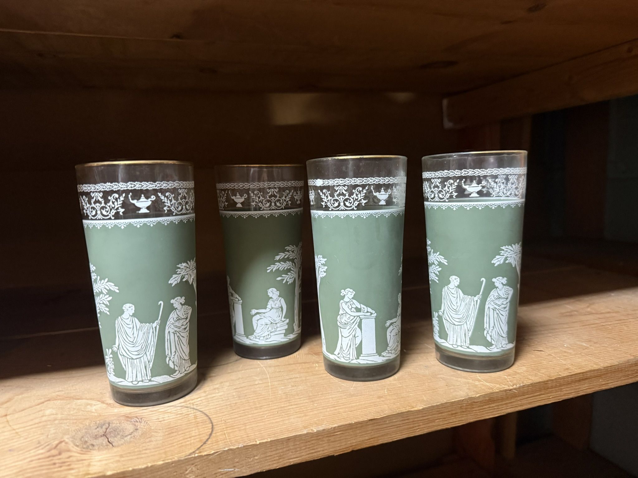 Hellenic Green Wedgewood Glasses