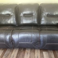 Leather Sofa & Love Seat (POWER RECLINER)