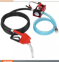 NEW IN BOX Shop VEVOR Diesel Fuel Transfer Pump Kit 10 GPM PET Self-Priming Electric Oil Extractor Pump with Automatic Shut-off Nozzle Hose