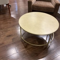 Gold Round Coffee Table 