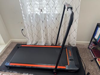 UREVO 2-in-1 Folding Treadmill – 2.5HP | Under-Desk Walking + Running with Black Floormat