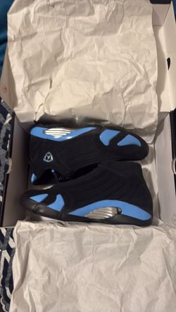 Air Jordan 14 Black University Blue Sneakers