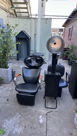 Salon Shampoo Chair and Hood Dryer Set