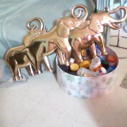 Elephant Wall Hanging Or Fireplace Statue Brass