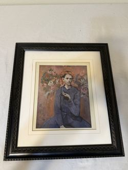 Framed Picasso Print “Boy with a Pipe” – Vintage Reproduction Wall Art 