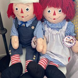 Raggedy Ann & Andy 30" XL Dolls by Kids of America