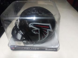 Autographed falcons mini helmet