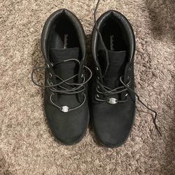 All Black Mid-Top Timberlands Size 8.5 Mens