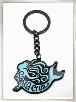 New, Santa Cruz Mermaid Keychain 