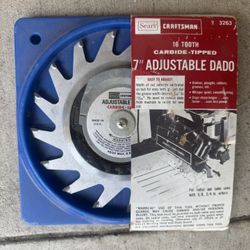 Vintage Craftsman 7" Adjustable Dado Blade 16 Tooth Model 9-3263