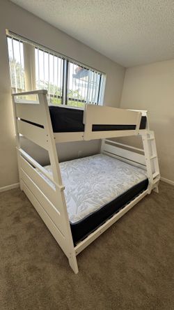 Brand New Bunk Bed with Mattresses (TWIN-FULL) / Litera con Colchones Nueva a Estrenar … Fast 🚚