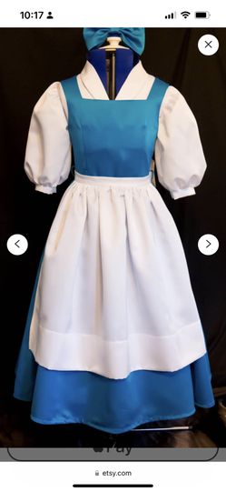 Kids' Handmade Beauty and the Beast Belle Provincial Village Blue Dress/ Costume with Bow - Size 5T for Sale in Costa Mesa, CA - OfferUp
