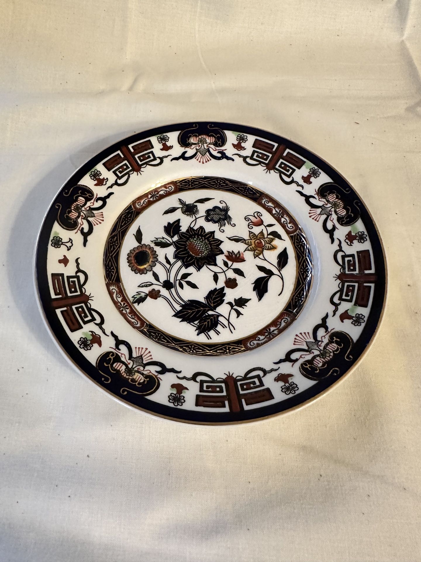 Japanese Dinner Plate - Double Phoenix Nikko Ironstone Japan Imari Floral Cobalt
