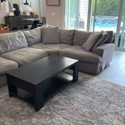 Living Couch W/ 2 End Tables And Coffee Table 
