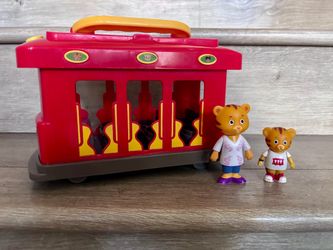 FREE used Daniel Tiger trolley and figurines