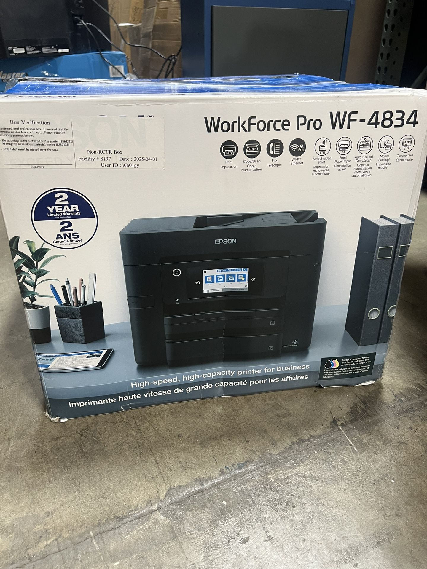 Epson Workforce Pro WF-4834 All-in-one Printer