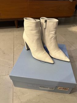 Prada White Ankle Boot Size 37 - Calzature Donna Madra Bianco
