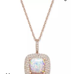 Opal Pendant Necklace 