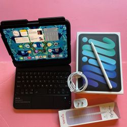 Apple ipad Mini 6th Generation (2021 model) 256GB With Box, keyboard, pencil & Accessories 