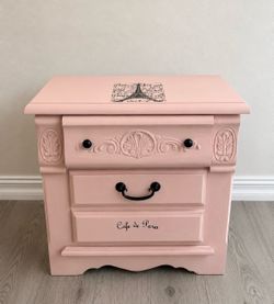 Cute pink nightstand