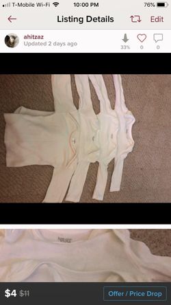 Baby white once shirts 3 months