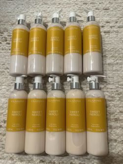Lot of 10 Clarins Sweet Neroli Body Lotion, 300ml/each