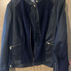 Womans Mark New York Faux Leather And Suede Jacket Sz XL