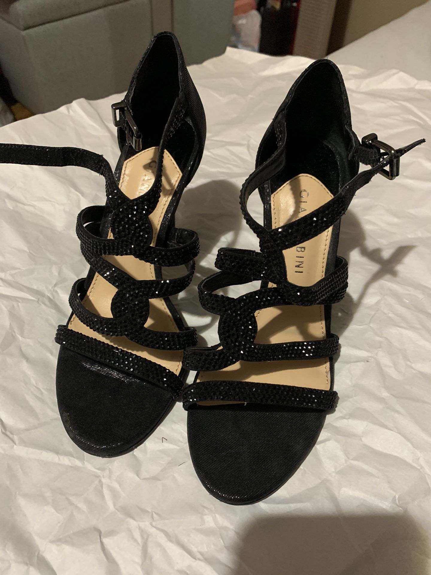 Party black heels size 6