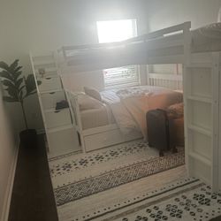 Double Twin Over  Full Bunk Set