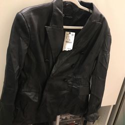 New With Tags Zara Leather Jacket /Blazer 