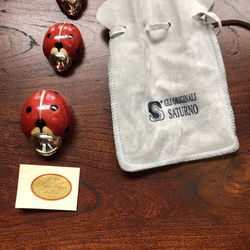 Ladybug Ornaments 3 Included High End From Italy