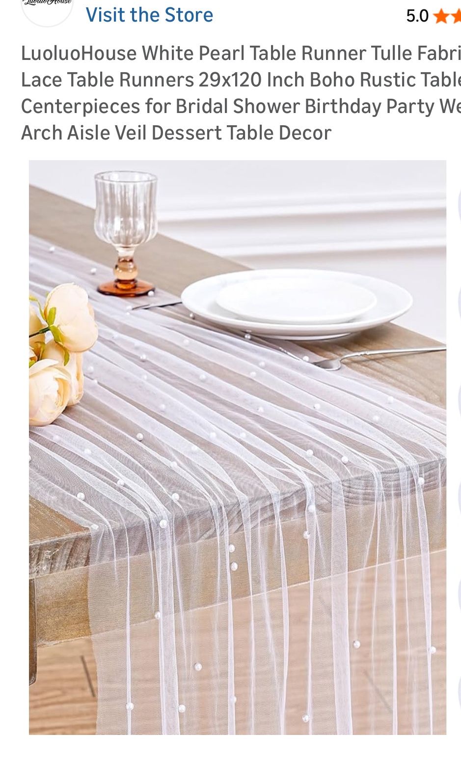 Pearl Table Runner Brand New