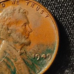 1949 Wheat Penny With Raised Die Crack 