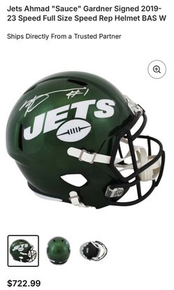Signed New York Jets Full-Size Football Helmet