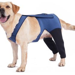 Dog Hind Leg Recovery Sleeve Dog Recovery Suit As Cone Collar Alternative, 2.5mm Thick And Waterproof, Prevent Pet Wounds Licking, Biting (XXLarge) 