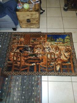 3x5 Dogs Playing Poker Wall Hanger