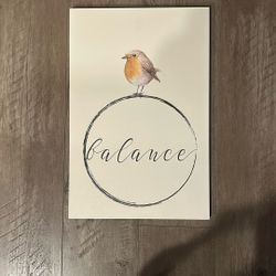 Cute Picture with Bird - Balancing Life reminder 
