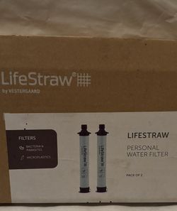 Life Straw Personal Water Filter 2 Pack For Camping/outdoors