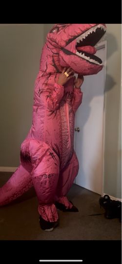 Pink Inflatable T-Rex Dinosaur Halloween Costume