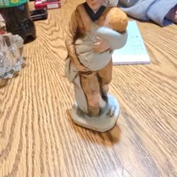 Porcelain Bisque Figurine Resemblance To German M.I Hummel  Porcelain Figurine A Scout Is Helpful By Norman Rockwell